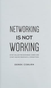 Networking is Not Working book cover